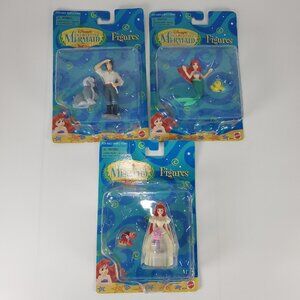 Vintage 90's Disney The Little Mermaid Figure Sets - Lot of 3 - New